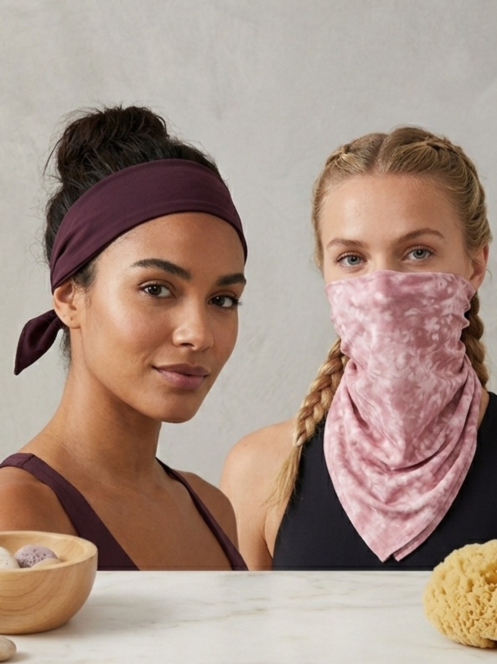 NWOT Athleta Pink and Purple Triangle bandana